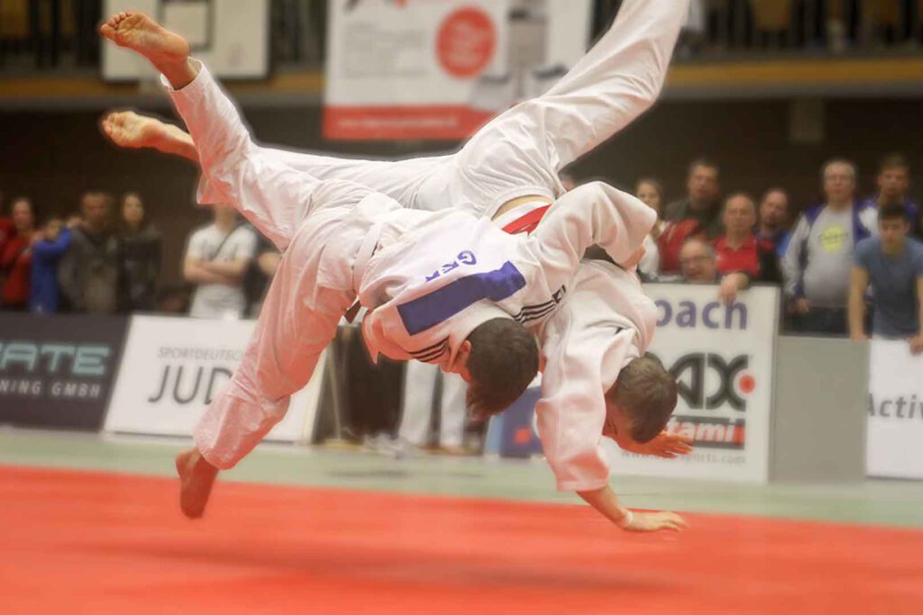 Kampf zweier Judokas