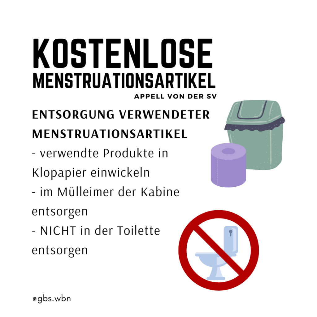 Kostenlose Menstruationsartikel: richtige Entsorgung